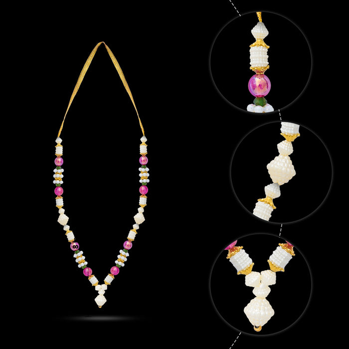 Moti Mala - 8 Inches | Beads Mala/ Pearl Mala / Artificial Jewelry For Deity Decor