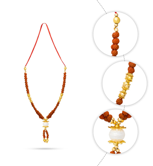 Fancy Rudraksha Mala - 10 Inches | Rudraksha Mala Beads/ Rudraksha Mala for Deity Decor