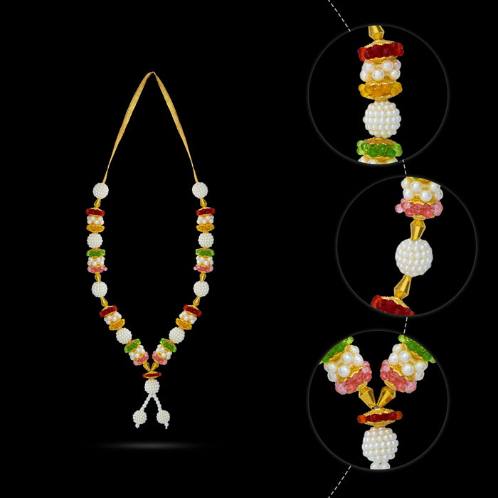 Artificial Mala - 8.5 Inches | Moti Garland / Fancy Mala / Moti Mala for Deity
