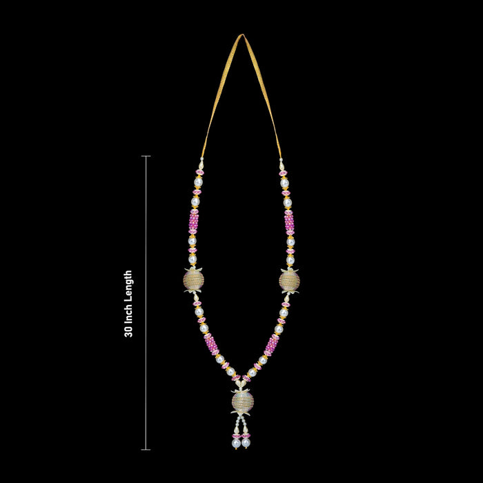 Moti Mala - 30 Inches | Fancy Mala/ Beaded Jewellery/ Artificial Jewelry For Deity Decor