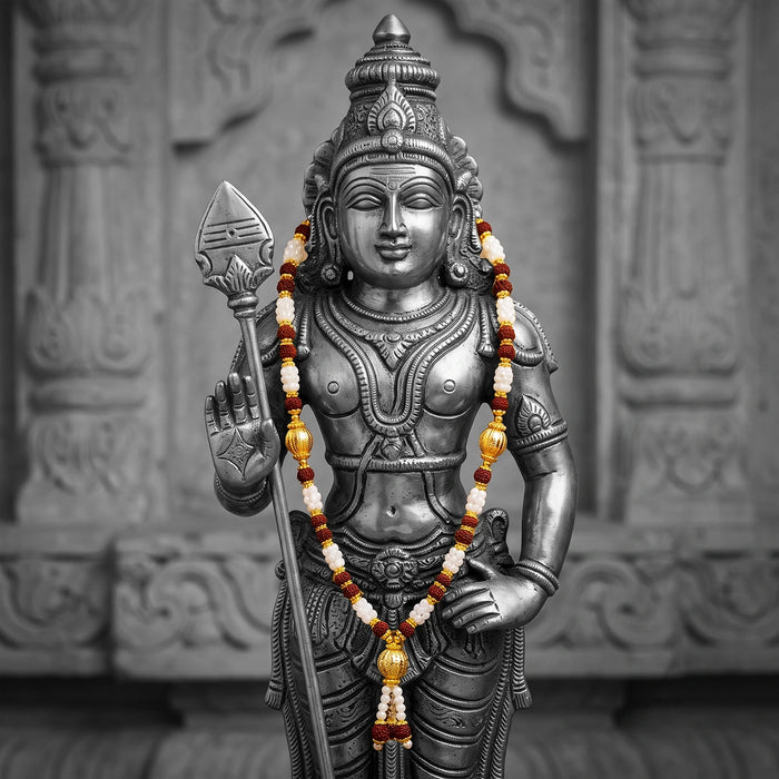 Fancy Rudraksha Mala - 23 Inches | Artificial Jewellery / Beads With Rudraksh Mala for Deity