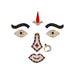 Amman Face Set | Multicolour Stone Face/ Stone Amman Face for Deity/ 28 Gms Approx - Head & Face Accessories