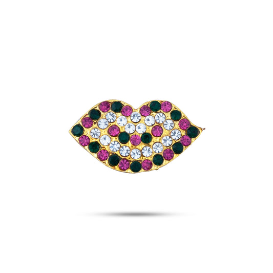 Amman Face Set | Multicolour Stone Face/ Stone Amman Face for Deity/ 28 Gms Approx - Head & Face Accessories