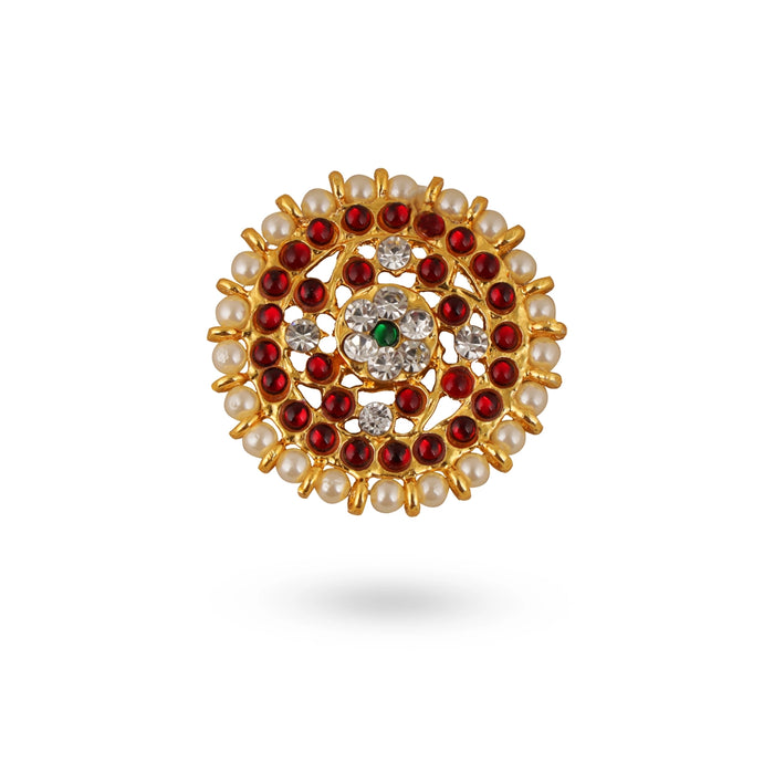 Kemp Jewellery Set | Bharatanatyam Jewellery/ Stone Jewellery/ Hair Jewellery for Dance - Bharatanatyam Jewellery