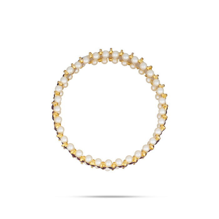 Kemp Stone Bangles Pair - 2.5 Inches | Stone With Beads Chudi/ Bharatanatyam Jewellery for Women - Dance Jewellery