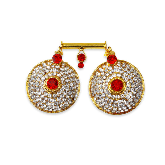 Mangal Sutra Pair - 1.5 Inch | Stone Thali/ Pottu Thaali/ Stone Mangalsutra for Deity - Neck & Body Accessories
