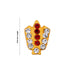 Vishnu Tilak - 0.75 Inch | V Shape Perumal Namam/ AD Stone Vishnu Namam For Deity Decoration - Head & Face Accessories