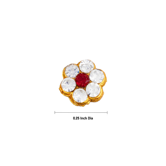 Stone Pottu - 0.25 Inch | Stone Tilak/ Stone Bindi/ Stone Jewellery for Deity Decor