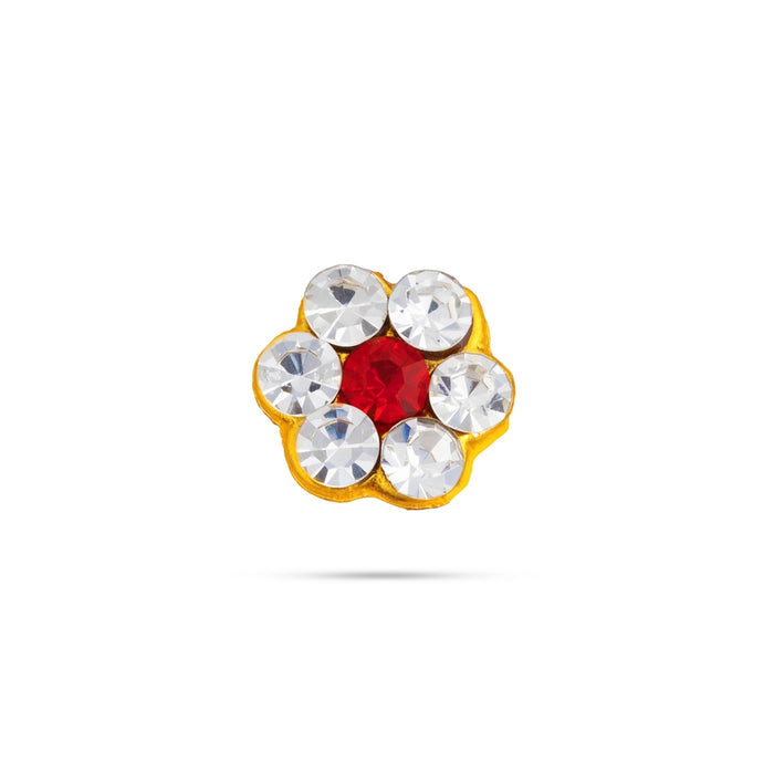 Stone Bindi - 0.25 Inch | Varalakshmi Decor/ Stone Pottu/ Bindi With Stone For Deity Decor