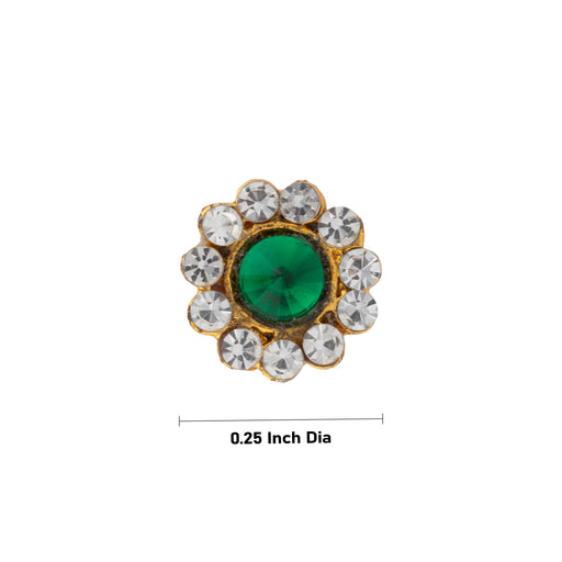 Stone Bindi - 0.25 Inch | Stone Pottu/ Stone Tilak/ Bindi With Stone for Deity - Head & Face Accessories
