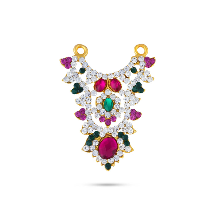 Necklace - 2 Inches | Stone Jewellery / Artificial Jewelry/ Multicolour Stone Necklace for Deity