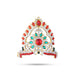 Stone Kireedam - 3 x 3 Inches | Kiridam/ Half Crown/ Multicolour Stone Mukut for Deity - Head & Face Accessories