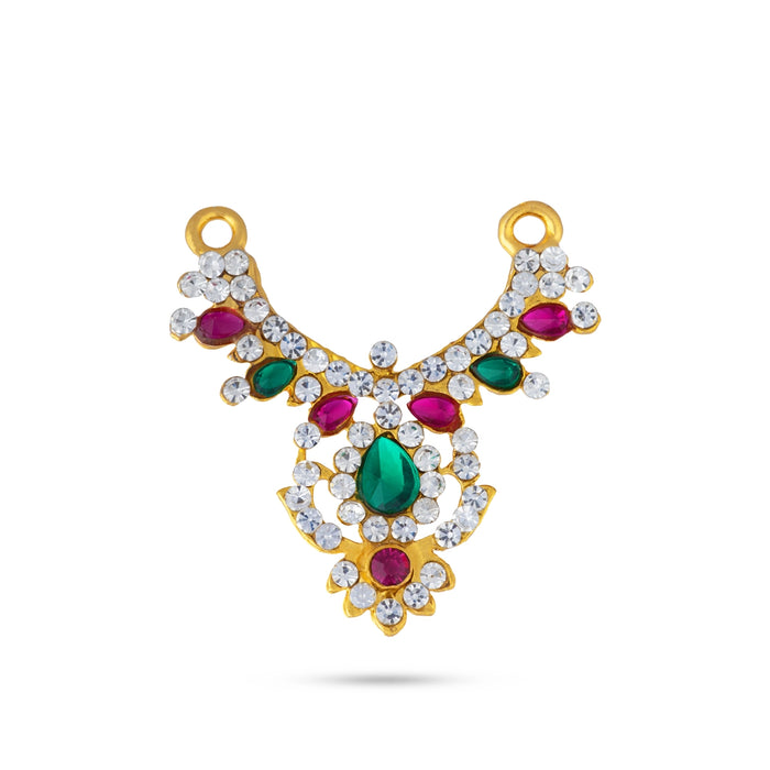 Stone Necklace - 2 Inches | Multicolour Stone Jewellery/ Artificial Jewellery for Deity
