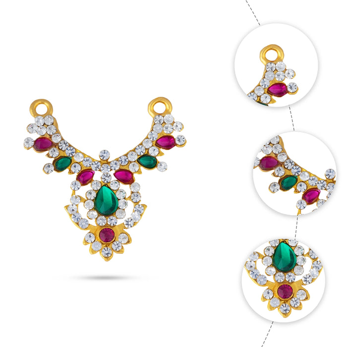 Stone Necklace - 2 Inches | Multicolour Stone Jewellery/ Artificial Jewellery for Deity