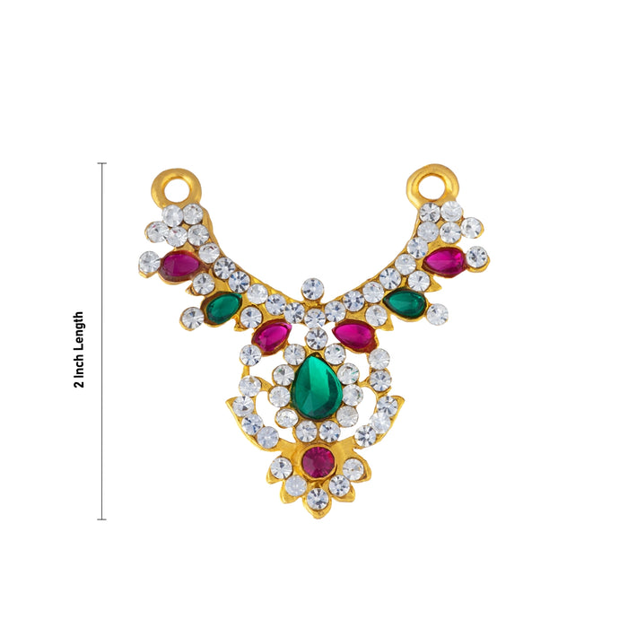 Stone Necklace - 2 Inches | Multicolour Stone Jewellery/ Artificial Jewellery for Deity