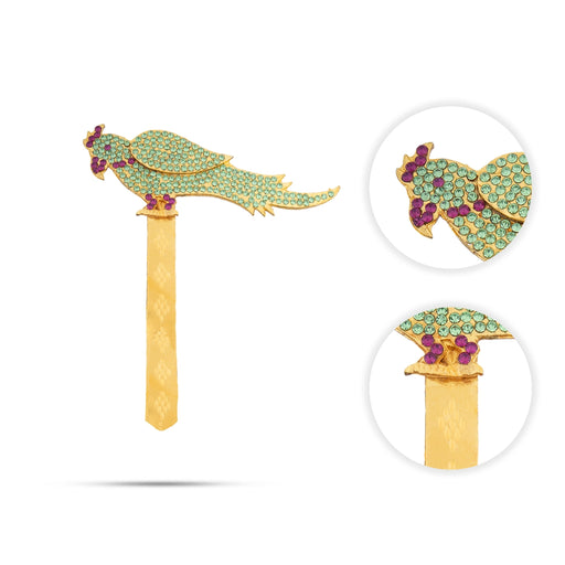 Stone Parrot Pair - 4 x 1.5 Inches | 2 Pcs/ Artificial Parrots for Decoration - Deity Accessories