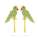 Stone Parrot Pair - 3.25 x 1.25 Inches | 2 Pcs/ Artificial Parrots for Decoration - Deity Accessories