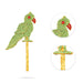 Stone Parrot Pair - 3.25 x 1.25 Inches | 2 Pcs/ Artificial Parrots for Decoration - Deity Accessories