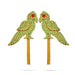 Stone Parrot Pair - 2.25 x 1 Inches | 2 Pcs/ Artificial Parrots for Decoration - Deity Accessories