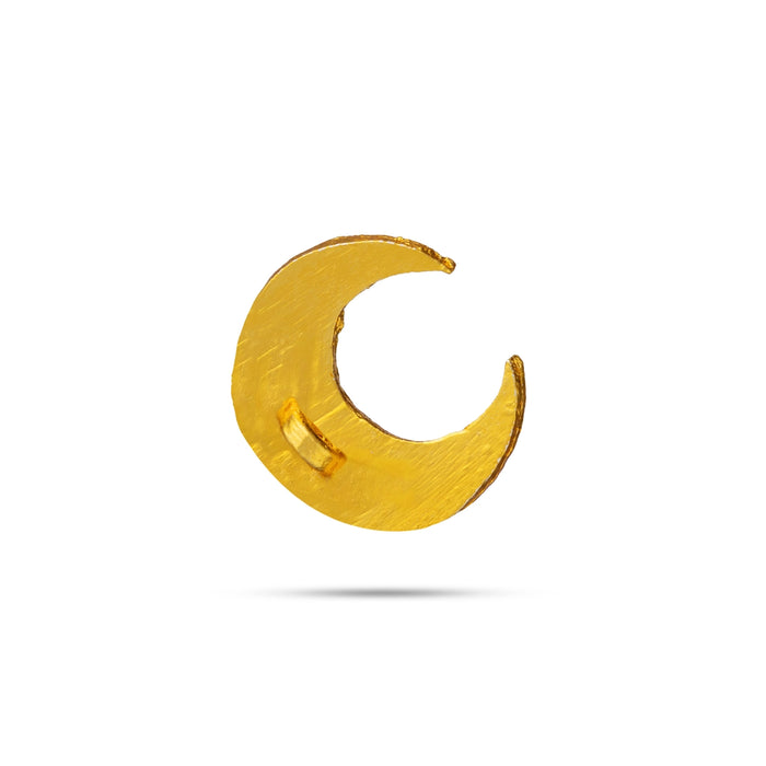Moon - 1 x 1 Inches | Hair Accessories/ Multicolour Stone Jewellery/ Moon for Deity