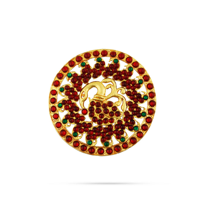 Kemp Rakodi - 0.25 x 2.25 Inches | Multicolour Stone Jewellery/ Hair Accessory/ Artificial Jewelry for Women - Bharatanatyam Jewellery