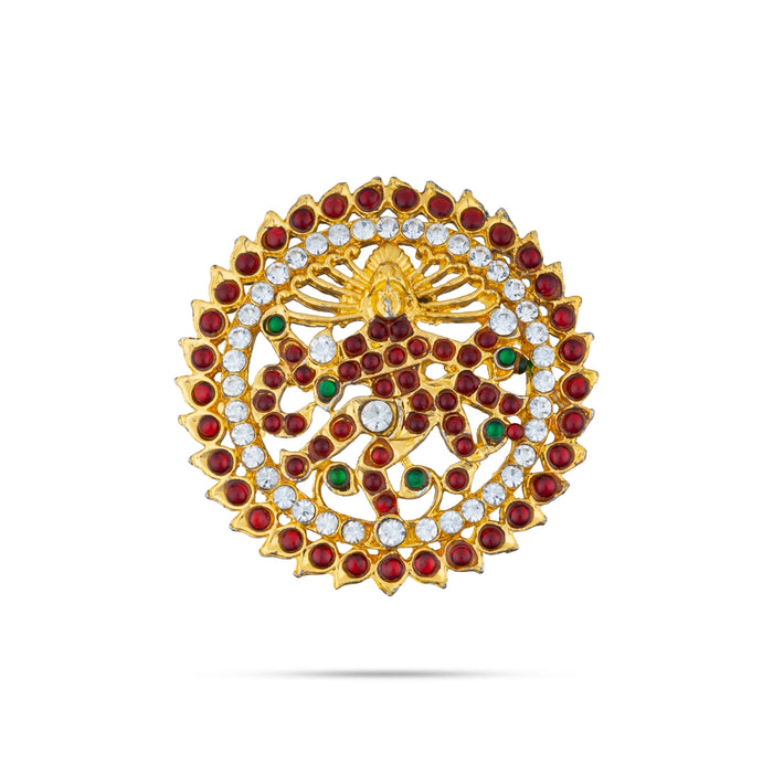 Kemp Rakodi - 0.25 x 2.25 Inches | Multicolour Stone Jewellery/ Hair Accessory/ Artificial Jewelry for Women - Bharatanatyam Jewellery