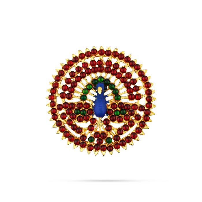 Kemp Rakodi - 0.25 x 2.25 Inches | Multicolour Stone Jewellery/ Hair Accessory/ Artificial Jewelry for Women - Bharatanatyam Jewellery