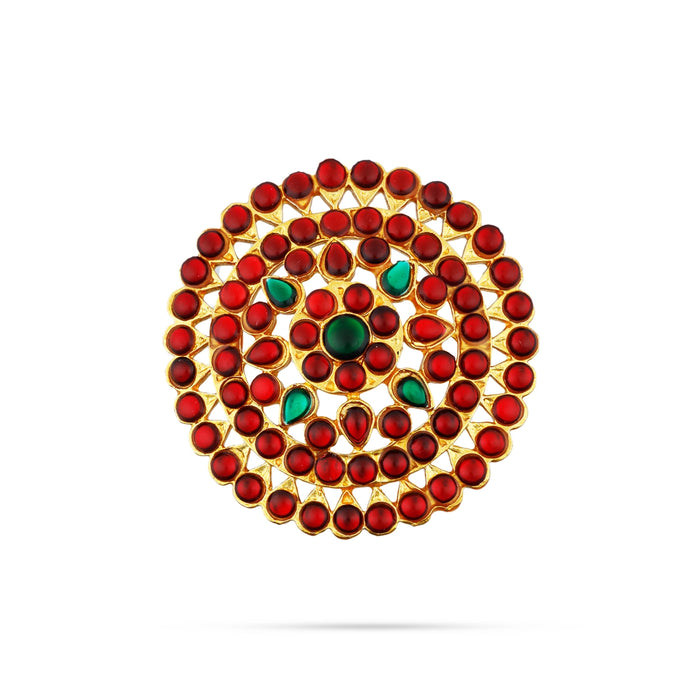 Kemp Rakodi - 0.25 x 2.25 Inches | Multicolour Stone Jewellery/ Hair Accessory/ Artificial Jewelry for Women - Bharatanatyam Jewellery