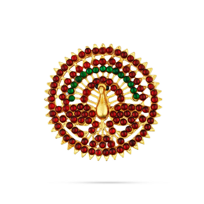 Kemp Rakodi - 0.25 x 2.25 Inches | Multicolour Stone Jewellery/ Hair Accessory/ Artificial Jewelry for Women - Bharatanatyam Jewellery