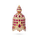 Stone Round Kireedam - 2.5 x 2.5 Inches | Full Mukut/ Multicolour Stone Kiritam/ Crown for Deity - Head & Face Accessories