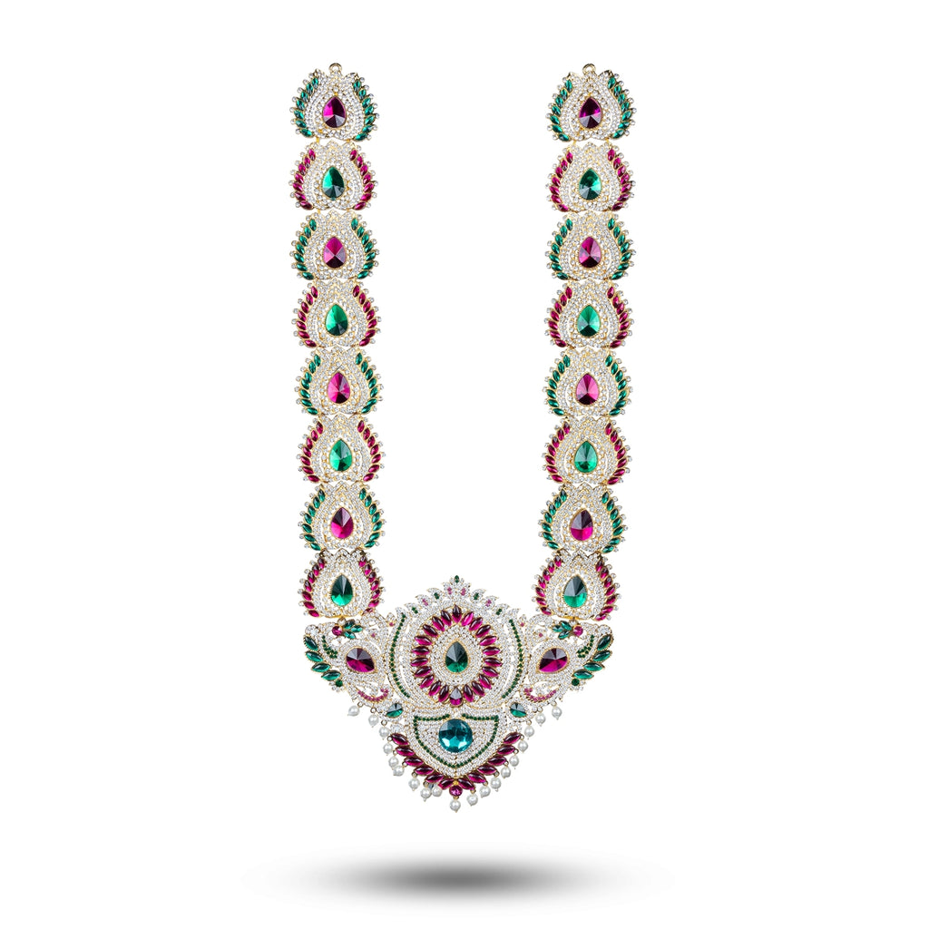 Stone Haram - 24 Inches | Multicolour Stone Jewellery/ Long Necklace for Deity