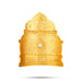 Half Kireedam - 7 x 5 Inches | Gold Polish Half Crown/ Stone Kiridam for Deity Decor - Head & Face Accessories