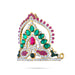 Stone Half Kireedam - 2.5 x 2.5 Inches | Kiridam/ Half Crown/ Multicolour Stone Mukut for Deity Decor - Head & Face Accessories