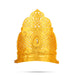 Stone Kireedam - 6 x 4.5 Inches | Half Crown/ Multicolour Stone Mukut/ Kiridam for Deity - Head & Face Accessories