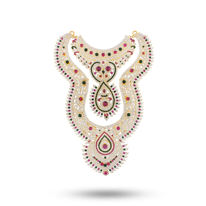 Stone Haram - 15 Inches | Multicolour Stone Jewellery/ Long Necklace for Deity - Neck & Body Accessories