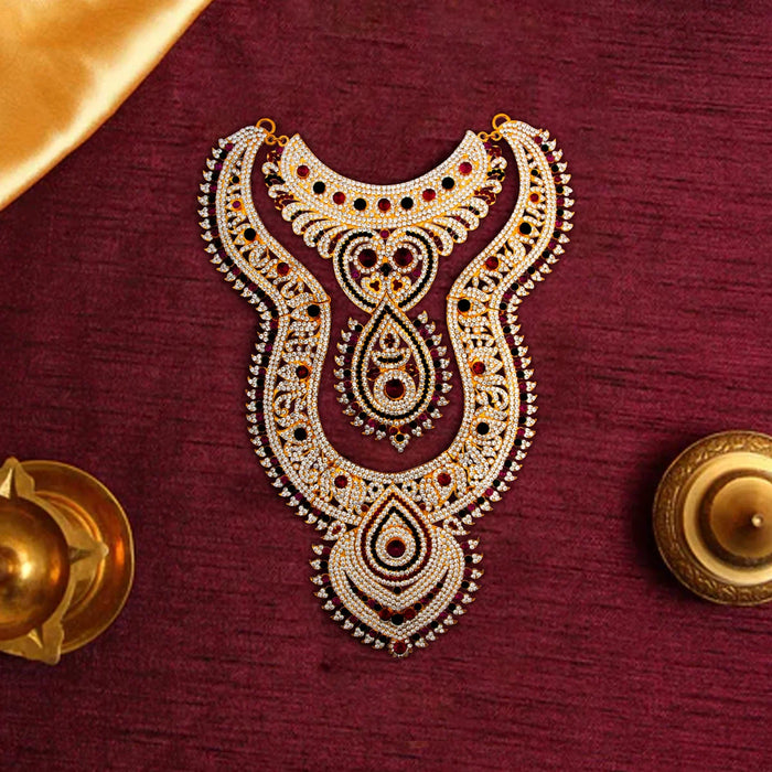 Stone Haram - 15 Inches | Multicolour Stone Jewellery/ Long Necklace for Deity - Neck & Body Accessories