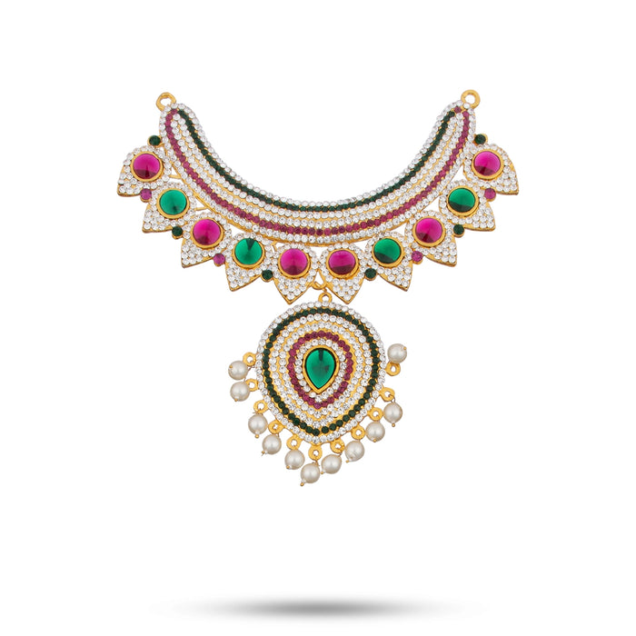 Stone Haram - 15 Inches | Multicolour Stone Jewellery/ Long Necklace for Deity