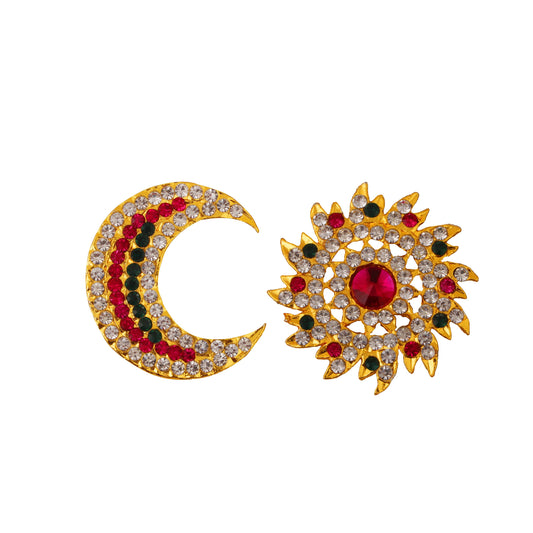 Hair Billai - 1.25 Inches | Stone Billai/ Jadai Billa/ Billai/ Hair Accessories for Deity - Head & Face Accessories