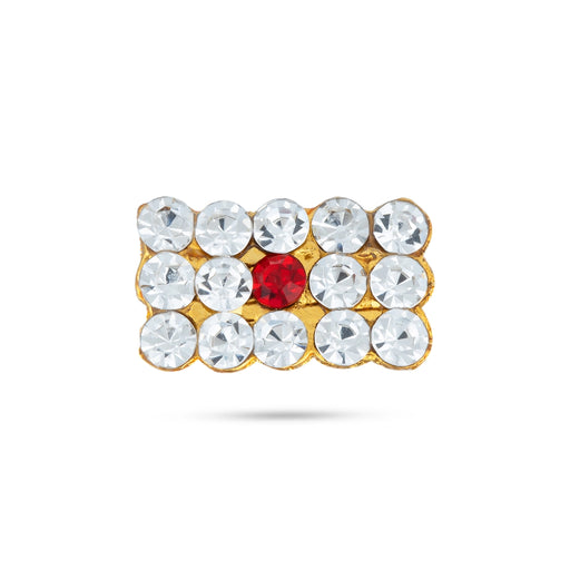 Shivan Vibhuti Pattai - 0.5 x 0.75 Inches | Stone Jewellery/ Siva Vibuthi Pattai/ Tripundra Tilak for Deity - Head & Face Accessories