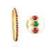 Kemp Bangles Pair - 2.5 Inches | Stone With Beads Chudi/ Bharatanatyam Jewellery for Women - Dance Jewellery