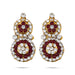 Stone Earring Pair - 2 x 1 Inches | Stone Studs/ Karna Pathakam/ Stone Ear Ring for Deity - Head & Face Accessories