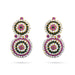 Stone Earring Pair - 2 x 1 Inches | Stone Jewellery/ Stone Earing/ Stone Studs for Deity/ Assorted Colour - Head & Face Accessories