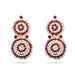 Stone Earring Pair - 2 x 1 Inches | Stone Jewellery/ Stone Earing/ Stone Studs for Deity/ Assorted Colour - Head & Face Accessories