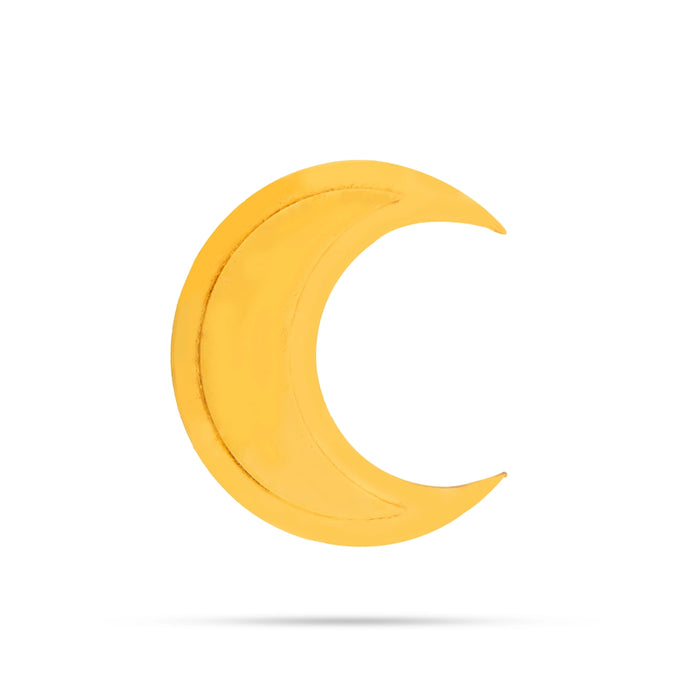 Sun And Moon Pair - 2.75 x 2.75 Inches | Hair Accessories/ Multicolour Stone Jewellery/ Sun Moon for Deity - Head & Face Accessories