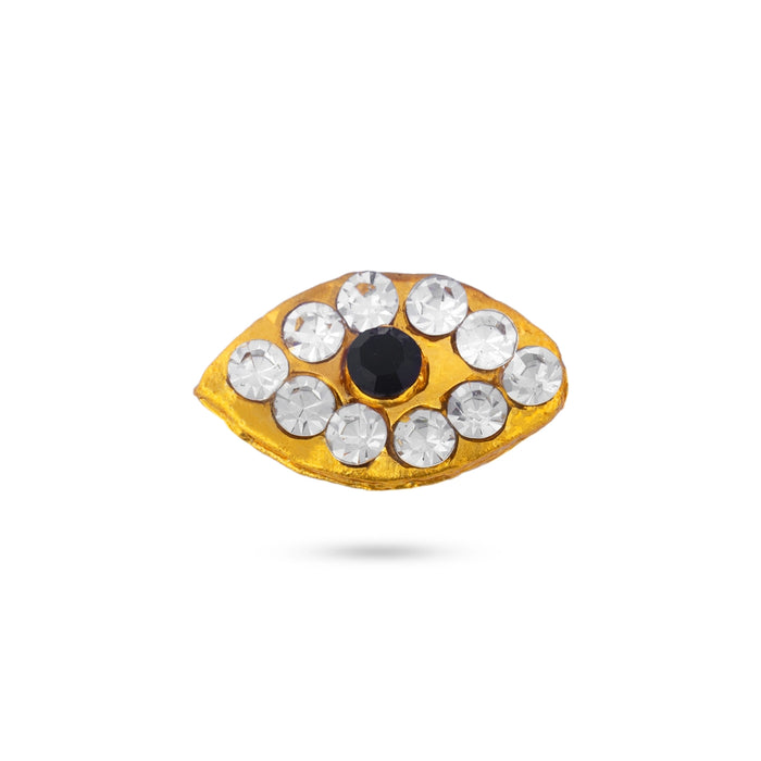 Stone Eye Pair - 0.25 x 0.5 Inches | Stone Kanmalar/ Swamy Alangaram/ Amman Kanmalar For Deity Decoration