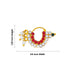 Stone Nose Pin - 1.25 x 0.5 Inches | Multicolour Stone & Beads Design Nathu Bullaku/ Nose Bullaku for Deity - Head & Face Accessories