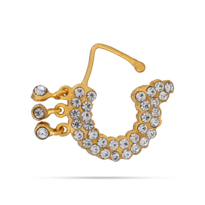 Stone Nose Pin - 1 x 1 Inches | Stone Nathu Bullaku / Nose Bullaku for Deity