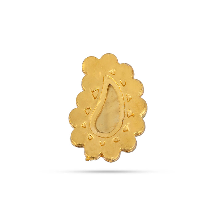 Stone Tilakam - 0.5 x 0.5Inches | Goddess Pottu / Stone Bindi / Tilak Stone for Deity - Head & Face Accessories