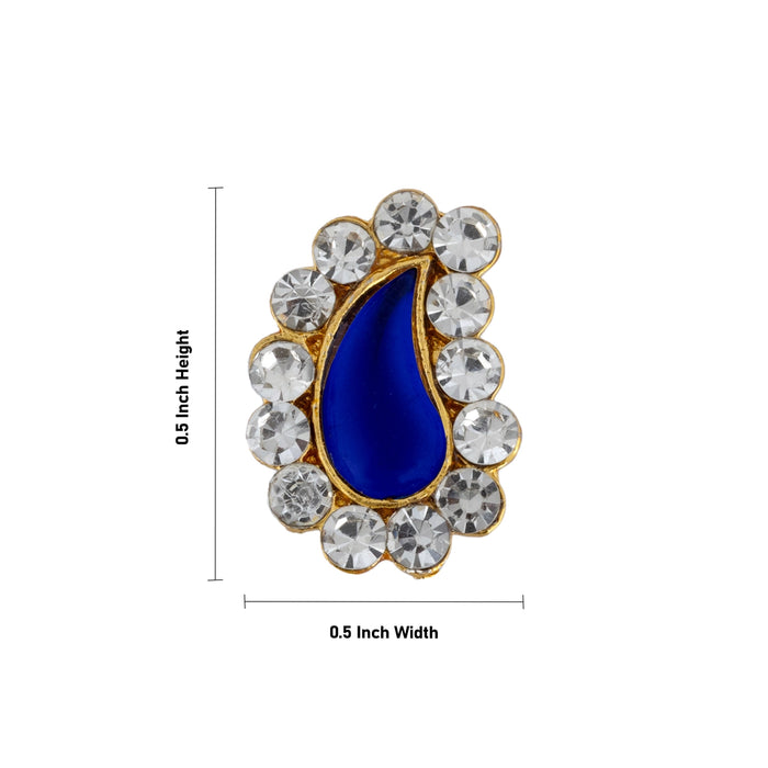Stone Tilakam - 0.5 x 0.5Inches | Goddess Pottu / Stone Bindi / Tilak Stone for Deity - Head & Face Accessories