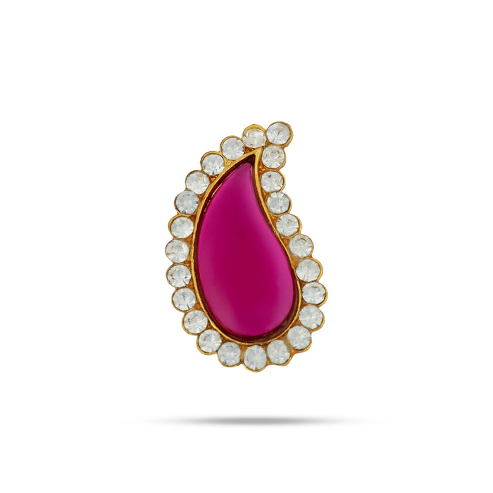 Stone Pottu - 1.2 x 1 Inches | Stone Bindi/ Stone Tilak for Deity - Head & Face Accessories
